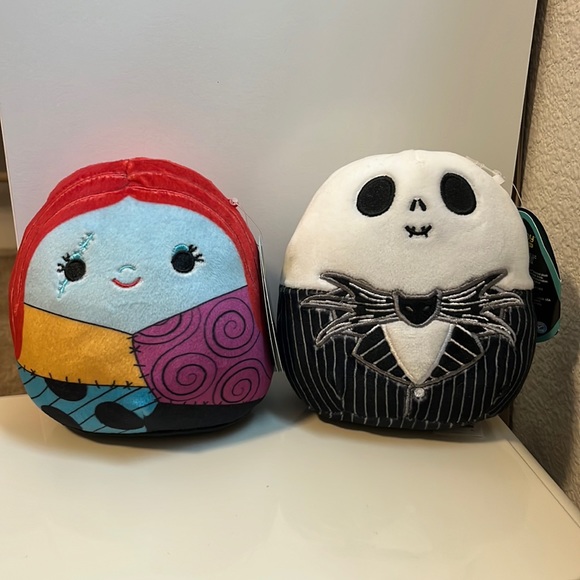 NWT Nightmare Before Christmas Squishmallows Jack Skellignton and Sally - Picture 1 of 6